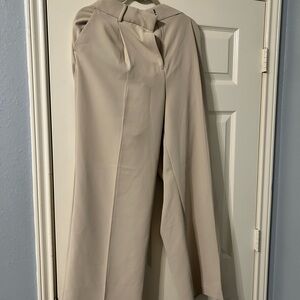 LOFT Cream Wide-Leg Pants